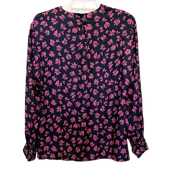 Vintage Country Sophisticates by Pendleton Floral Print Jewel Neck Blouse Size 8 - Picture 9 of 10